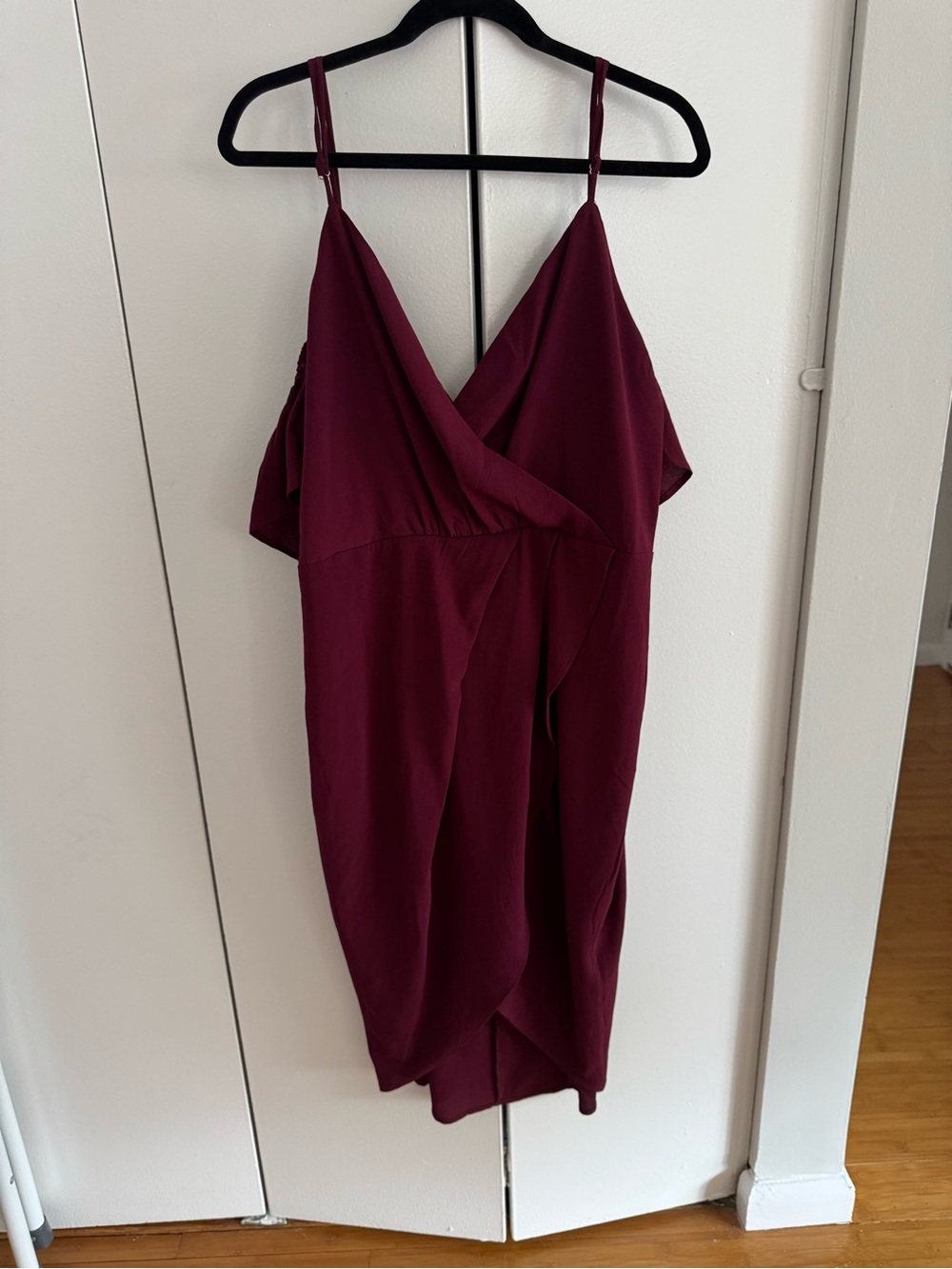 Showpo Wine Wrap Cami Top
